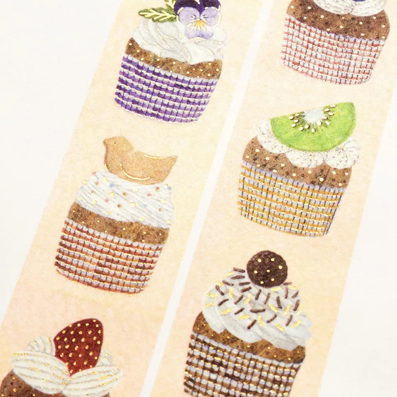 Cozyca - Foil-Stamped Washi Tape - Midori Asani - Three O'Clock