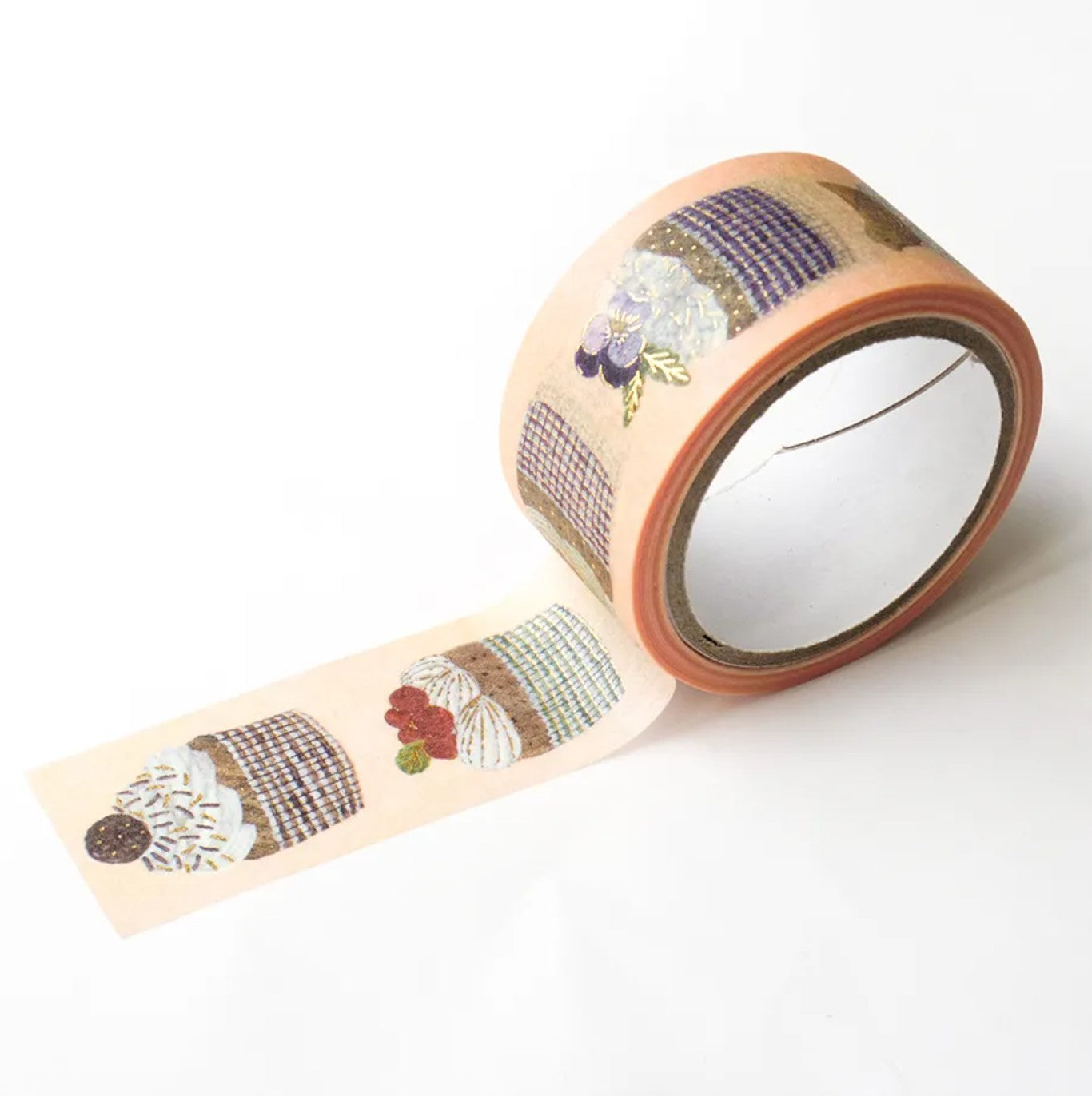Cozyca - Foil-Stamped Washi Tape - Midori Asani - Three O'Clock