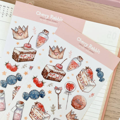Cherry Rabbit - Sweetland Sticker Sheet no.053