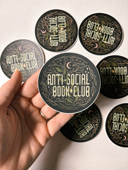Lantern Print Co. - Vinyl Sticker - Anti-Social Book Club