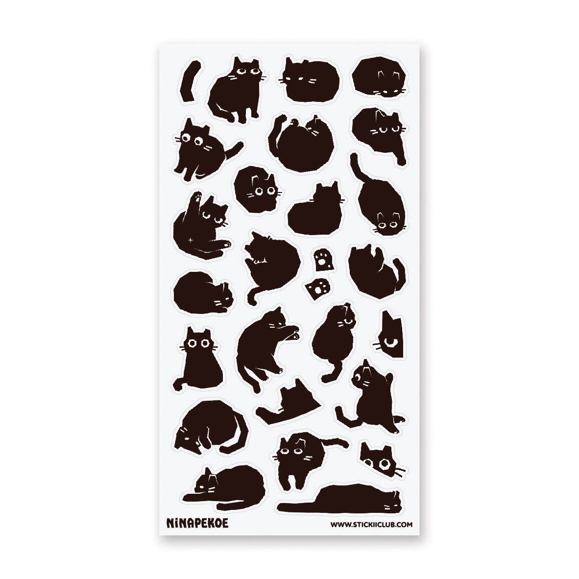 STICKII - Sticker Sheet - Nina Pekoe - The Night Meows