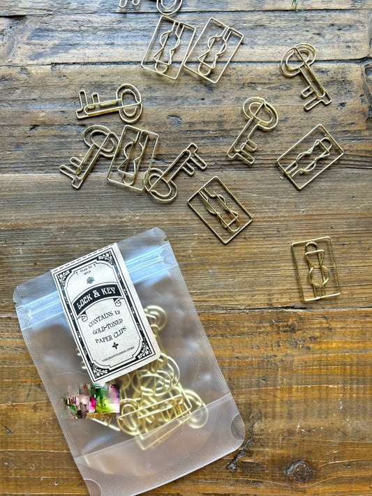 The Creeping Moon - Paper Clip Set - Lock & Key