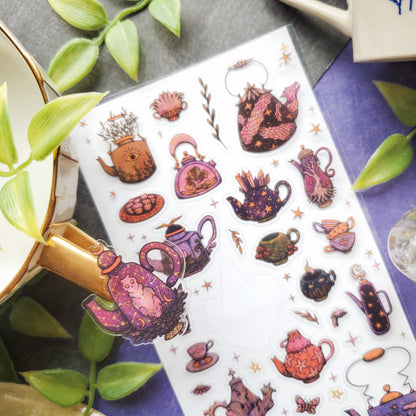 STICKII - Sticker Sheet - Maryna Serohina - Starbrewed Tea Party