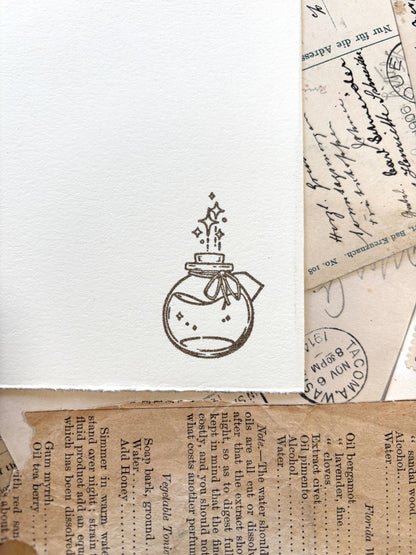 The Creeping Moon - Rubber Stamp - Potion Ink Bottle