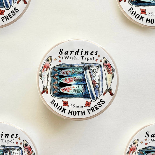 Book Moth Press - Washi Tape - Sardines