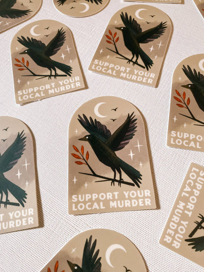 Lantern Print Co. - Vinyl Sticker - Support Local Murders