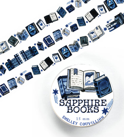 Book Moth Press - Washi Tape - Sapphire Books