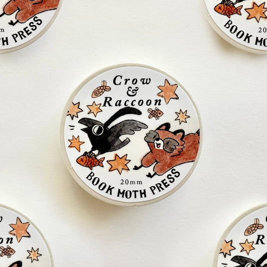 Book Moth Press - Washi Tape - Raccoons and Crows