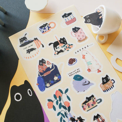 STICKII - Sticker sheet - Lara Hacker Illustration - Sleepy Mornings